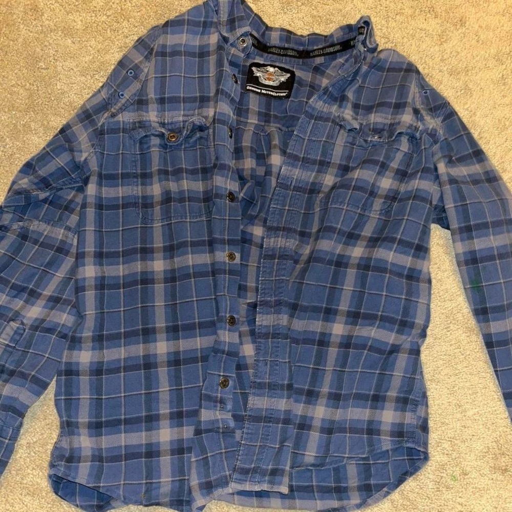 Harley-Davidson Navy Checkered Shirt